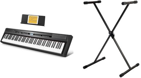 Donner - DEP-20 - Piano Digital, Piano Eléctrico, Principiantes con 88 Teclas de Tamaño Y Peso & PURE GEWA GEWA F900520 - Soporte de teclado, patas perfil simple,negro