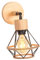 TOKIUS Applique Murale Interieur Vintage Industrielle Plafonnier Luminaire E27 en Métal Lampe Murale Chanvre Corde Rétro Réglable 180° éclairage Mural Cuisine Salon (N-Bois-1)