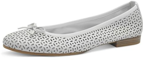 Tamaris Femme Damen 1-22116-41 Ballerines, White Struct, 37 EU