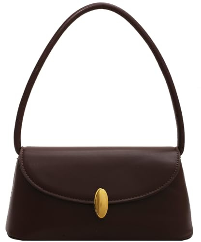 Retro Shoulder Bag for Women, Leather Small Tote Handbag Hobo Cute Clutch Shoulder Purse, Vantage Design