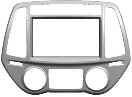 JUNPIY Radio-CD-DVD-Audio-Panel, Armaturenbrett-Montage-Umrüstsatz, Blende, Frontrahmen, Blende, Doppel-Din, for Hyundai, I-20, I20, I 20 Blende für Radioblende(Auto AC,173X98 mm)