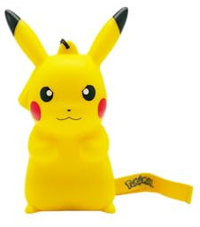 TEKNOFUN - Figurine Lumineuse Pikachu Grumpy 11 cm - Licence Officielle Pokémon - 2 Modes d'Éclairage LED - Dragonne Incluse - Fonctionne avec 1 Pile CR2032 (Incluse) - 811423