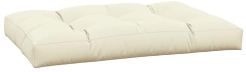 vidaXL Palettenkissen, Palettenpolster für Europaletten, Palettensofa Kissen Indoor Outdoor, Palettenauflage Sitzkissen, Creme Stoff
