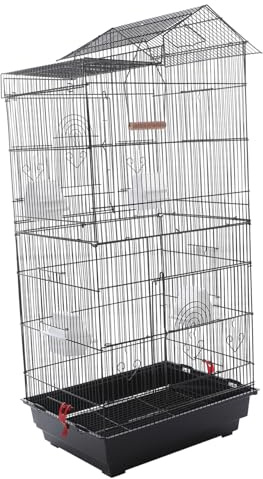 CORHAD 1satz Tragbarer Vogelkäfig Aus Eisen Für Papageien Und Andere Vögel Mit Praktischem Futterbehälter Leicht Und Einfach Zu Transportieren