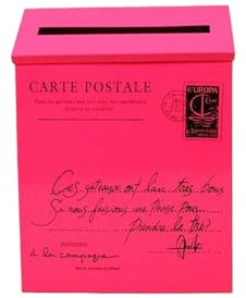 Vintage Wandbriefkasten Briefkasten Briefkasten Briefkasten mit Zeitungsrolle und Vorschlagsbox für Außentor Rose Rot