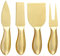 PAMINGONO Cuchillo Para Queso Cortaquesos Cortador De Queso De Cocina De Queso Herramientas Para Pizzas Queso Duro Utensilios De Oro Para Servir Rebanador De Mantequilla Golden