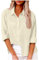 Chemise Lin Femme Top Décontracté Revers À Boutons Solide Chemise Lin Femme Oversize Chemise Blanche Col Femme Grande Taille T-Shirt De Noël Rouge Femme Veste Chauffante Femme avec Batterie