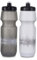 GEMFUL 2er-Pack Rennrad Trinkflasche 750 ml Fassungsvermögen, Auslaufsicher, BPA-Frei, Leicht zu transportieren für Radfahren, Wandern und Outdoor-Sport (Grau/Weiß)