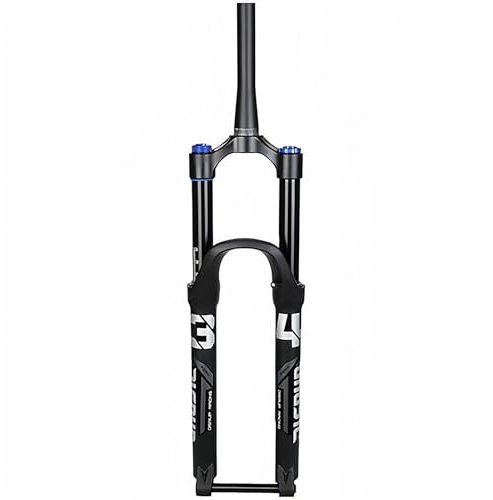 Fourche Avant de VTT 26/27,5/29 Pouces, Fourche a Suspension, Débattement de 160 Mm, Frein a Disque Conique de 3,8 Cm, Axe Traversant, Pression d'air 15 × 110 Mm D,27.5in