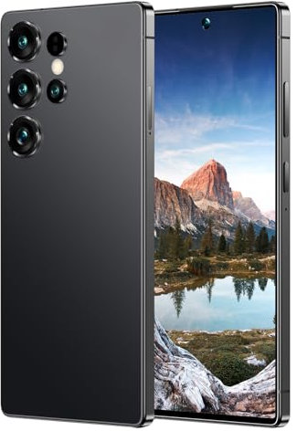 S25 Ultra 6.8 FHD Super-V Display Smartphone | Al Dual Camera | Snapdragon 8Gen4|4500mAh Battery | 5G Global Bands | Dual SlM + SD Slot | Face Unlock Smartphone (Black,32)