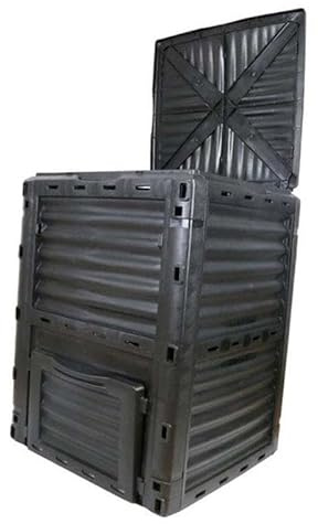 Bac à compost de jardin robuste – Conteneur de compostage portable pour déchets alimentaires – Boîte de compost aérée idéale pour la maison et la ferme