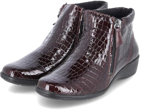 Beliana 720/11749 Bordo orthopädischer Stiefel mit Kaltfutter Lackleder Damen in rot