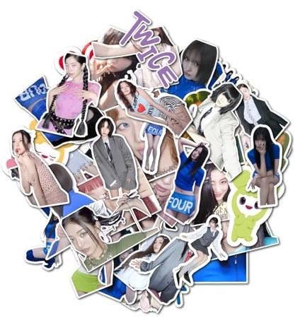 Ozmw 56 Stück TWI 2 CE Stickers Aufkleber, TWI 2 CE This is for Meme Sticker,Wasserdichte Vinyl Kpop Stickers Set,TWI 2 CE Merch,Geschenk für fans, Für Laptop Helm Fahrrad, Mini Fotoaufkleber