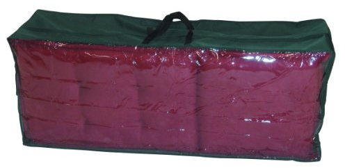 Greemotion Schutzhülle für Kissen und Auflagen wasserabweisend mit Reißverschluß und Fenster, Grün, ca. 125 x 50 x 32 cm