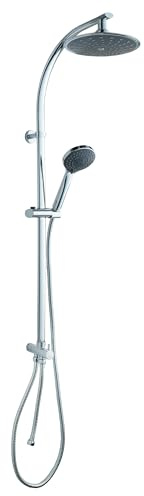 Wirquin 68320001 Colonne de douche avec inverseur céramique Ovalys 3 jets, chromé