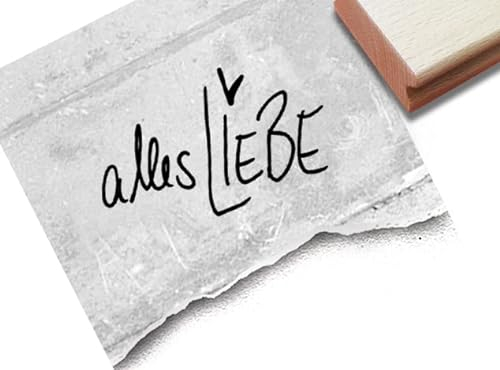 Stempel Alles Liebe - Textstempel Glückwünsche Geburtstag Muttertag Hochzeit Karten Geschenkanhänger Deko Geschenkestempel Scrapbook - zAcheR-fineT