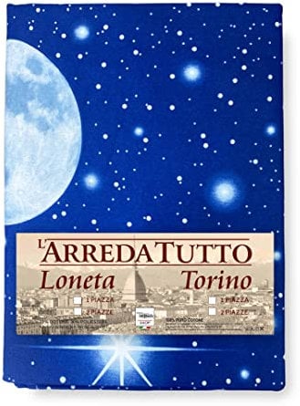 Telo ARREDO copritutto Gran Foulard copriletto COPRIDIVANO Tessuto (2 Piazze, Lunare)