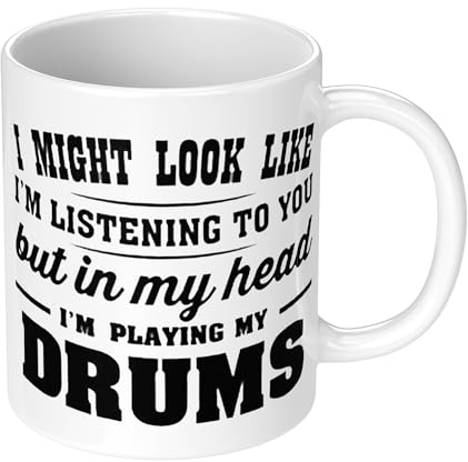 in My Head I'm Playing My (Drums) Funny Novelty Gift Mug