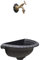 Fonderia Bongiovanni Gartenbrunnen Outdoor | Wandwanne Modell Liberty | Wandbrunnen | Wandbrunnen | Gartenbrunnen | Grauguss Haus Garten Balkon | Wasserhahn Messing brüniert