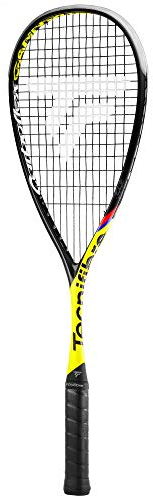 Tecnifibre Unisex-Adult CARBOFLEX 125 Cannonball Squashschläger, Schwarz, Gelb, Einheitsgröße