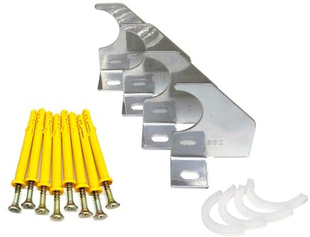 Supports de montage mural universels pour radiateur vertical à bras unique (85 mm, chromé)