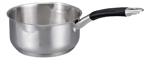 Vinod Casserole à lait pour plaque à induction – Casserole à lait en acier inoxydable – Petite casserole pour verser, faire bouillir et faire du thé, 16 cm