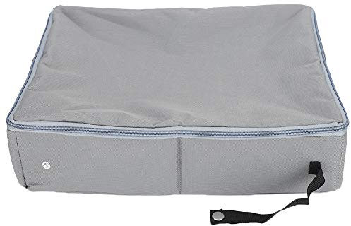 Waterproof Folding Cat Litter Box Portable Home Outdoor Camping Toilet with Cover Easy Clean Soft Pet Accessories Cat Travel Litter Box (L -Gray)