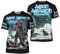 BBYOUTH Odin T-Shirt, 3D Bedruckter Nordischer Mythos Wikinger Rune Tattoo Kurzarm Cosplay Shirt (11 USA Größe),Berserker,L