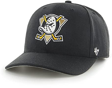'47 NHL Anaheim Ducks Cold Zone MVP DP Unisex-Baseballkappe, Verstellbar, Hochwertiges Design, Duckss Logo, Black