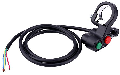 Interruptor de manillar, 22mm (7/8 inch) Interruptor de manillar de moto Luz de cabeza Luz intermitente Bocina Encendido/Apagado Pulsador