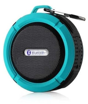 Bluetooth Sports Speaker for Sony Xperia 10 III Smartphone with Suction Cup and Microphone Waterproof (Black)