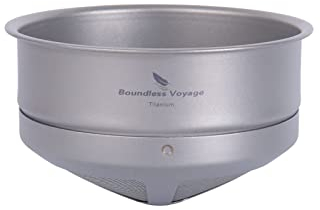 Boundless Voyage Titanium Kaffee Mesh Filter gießen Sie über papierlosen Slow Tropf Kaffeefilter Outdoor Camping Wiederverwendbare Kaffee Tropfer Ti6001P