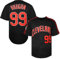 TKJPYWYH Herren Ricky Vaughn 99 Movie Baseballtrikot, 90er Jahre Hip-Hop-Kleidung, genäht, Sport-Fan-Shirt, Jersey, Marineblau, Grau, Weiß, 99 Navy, 3X-Groß