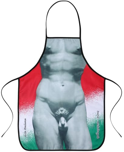 Cabilock Küchenschürze, Kochschürze für Männer, lustige David-Statue, Schürze für Erwachsene, zum Grillen, Grillen, Backen, Küche, Party, lustig für Männer