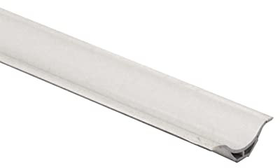 Profilo raccordo igienico sanitario rigido con laterali morbidi PVC plastica bianco barra MT 2,50 sguscia angolare mm 34 (5)