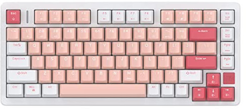 IROK FE75Pro Teclado mecánico inalámbrico RGB intercambiable en caliente, amortiguación de tres capas 81 teclas teclado para juegos, retroiluminación personalizable, USB-C/2.4GHz/Bluetooth-