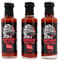 Salsa Picante de Pimiento Rojo y Chile Trinidad Moruga Scorpion 3x100ml, La Parcela, Origen España, Comprar Salsa Picante, Hecha Con Producto Fresco De La Huerta,