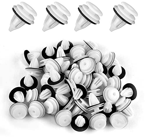 TONAUP Clip de Fixation de Voiture, 50 Pièces Universal Retenue Vehicle Clips Rivets en Plastique, Fixation de Carrosserie Garniture de Voiture pour Auto Voitures Panneaux de Portes