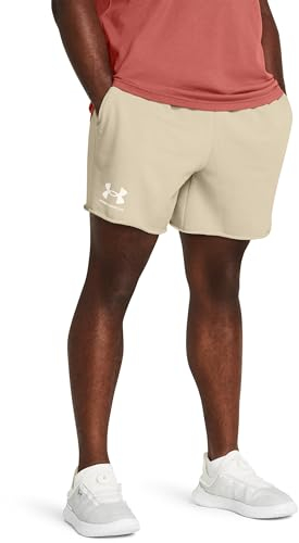 Under Armour UA Rival Shorts aus French Terry für Herren, Khaki Base,XL
