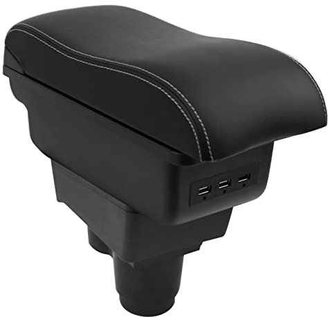 OYHCM Arm Rest For Dacia Duster II 2018-2023 Armrests Auto Centre Console Interior Storage Box Arm Rest Dual Compartments Soft Leather