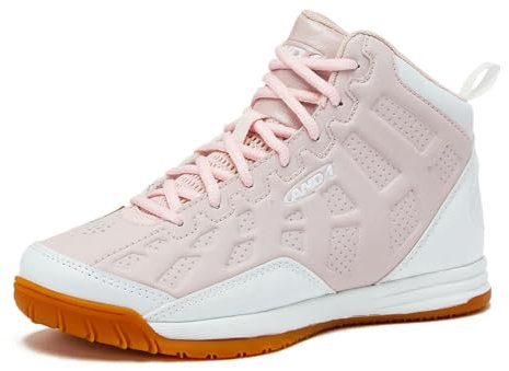 AND1 Showout Jungen Basketballschuhe, Mid Top Cool Court Sneakers für Kinder, Little Kid 1 bis Big Kid 7, Helles Pink