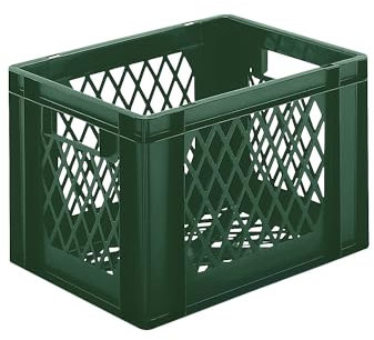 kaiserkraft | Euro-Format-Stapelbehälter | Wände und Boden durchbrochen | LxBxH 400 x 300 x 266 mm | grün | VE 5 Stk