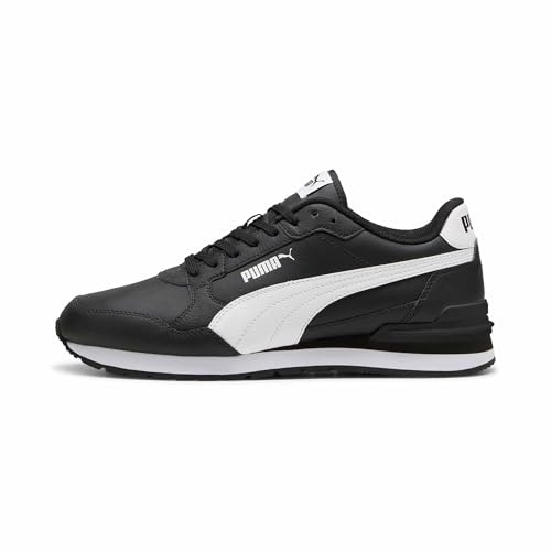 Puma ST Runner V4 L Unisex Sneaker, Schwarz/Weiß, 8 UK