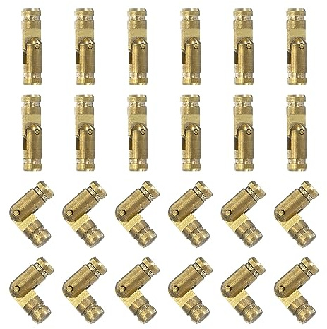 QUARKZMAN 40Stk Messing Fassscharniere 4x15mm Verdeckte Scharniere Klappbar | Zylindrische Versteckte Kleine Fass Scharniere, Unsichtbar, Unterstützung, Für Schmuckbox, Messing