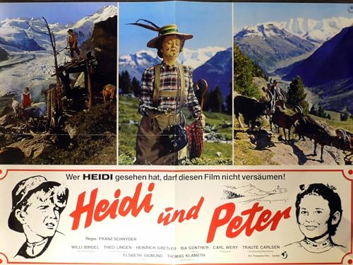 Heidi und Peter - Willi Birgel - Isa Günther - Filmposter 40x57cm gefaltet