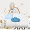 Baby Boo! Wandtattoo Kinderzimmer, Heissluftballon Wolken Regenbogen, Kinderzimmer Deko, Babyzimmer Deko, Wandsticker Kinderzimmer, Wandaufkleber Kinderzimmer, PVC, Wanddeko (60 x 40 cm)