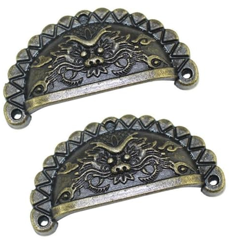 OSALADI 2St Löwenkopfgriff möbelgriffe vintage Vintage-Schrankgriff Vintage Brustzüge Zapfen Küchenschränke Schranktürgriffe Küchenschublade zieht Metall handhaben Wasserhahn