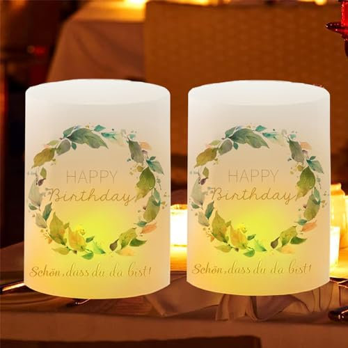 ALLAVA Tischdeko Geburtstag - 8 Windlicht Deko für Mädchen und Jungen - für Teelichter oder Kerzen