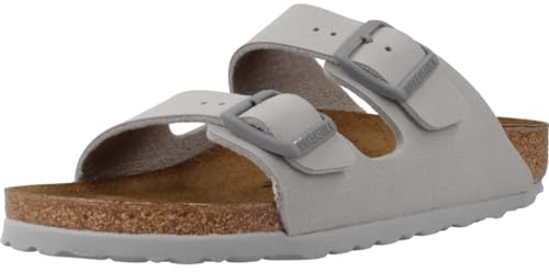 BIRKENSTOCK, Slides Donna, grigio, 38 EU