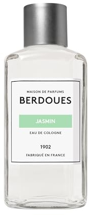 BERDOUES 1902 Eau de Cologne Jasmin, frisch und belebend, hergestellt in Frankreich, ohne Farbstoffe, Damen- und Herrenduft, Nachfüllpackung, 245 ml